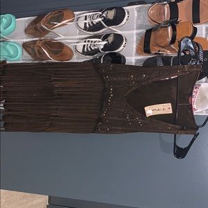 Embellished fringe tank